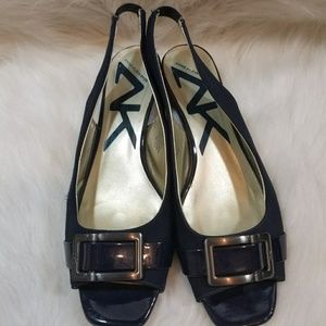Anne Klein  Akburle Wo Shoe Sz 8M Open Toe Slingba